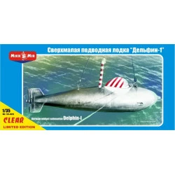 German midget submarine 'Delphin-1', clear half of hull, limited edition 1/35 Micro-Mir 35-005