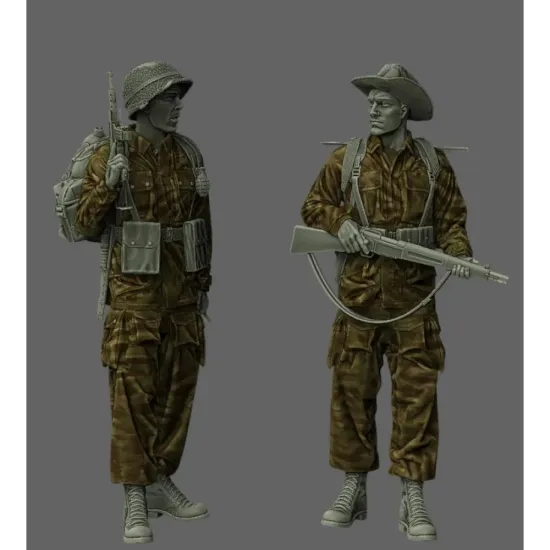 Black Snake Bep-03-04-16 1/16 2 Paratrooper Of The 1st Bep Foreign Legion Resin Figure