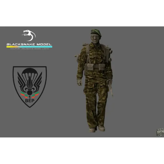 Black Snake Bep-05-16 1/16 Paratrooper Of The 1st Bep Group Leader Foreign Legion Resin Figure