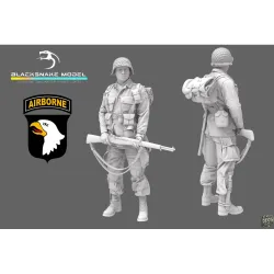 Black Snake St-01-16 1/16 101st Airborne Soldier Ww2 D-day Resin Figure Kit
