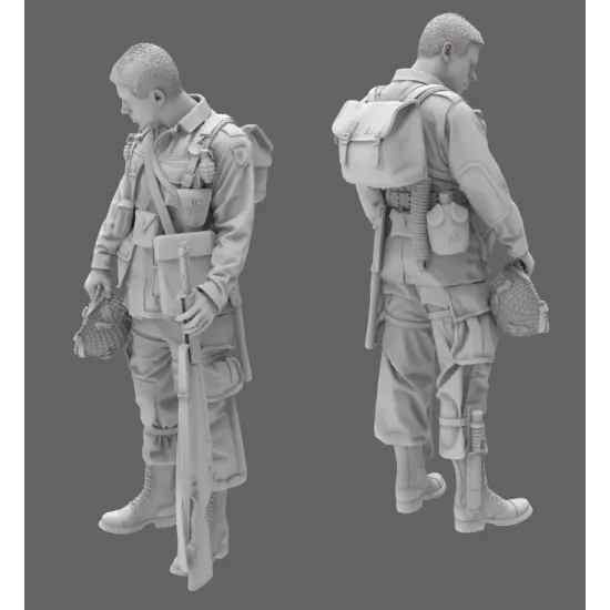 Black Snake St-02-16 1/16 101st Airborne Soldier Ww2 D-day Resin Figure Kit