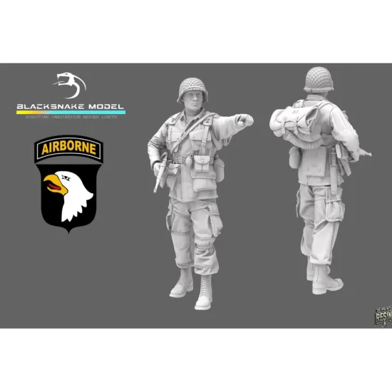 Black Snake St-06-16 1/16 101st Airborne Officer Ww2 D-day Resin Figure Kit