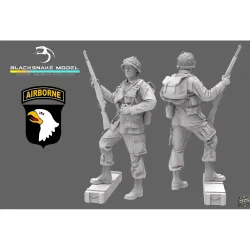 Black Snake St-09-16 1/16 101st Airborne Soldier Ww2 D-day Resin Figure Kit