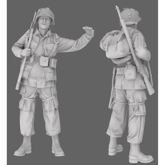 Black Snake St-16-16 1/16 101st Airborne Soldier Ww2 D-day Resin Figure Kit