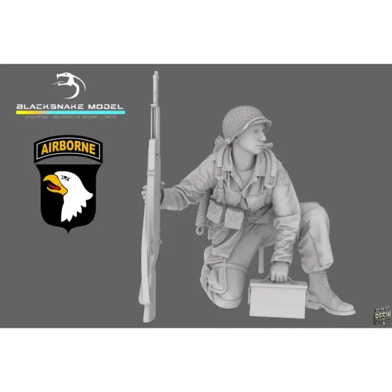 Black Snake St-17-16 1/16 Assist Gunner 101st Airborne Ww2 D-day Resin Figure Kit