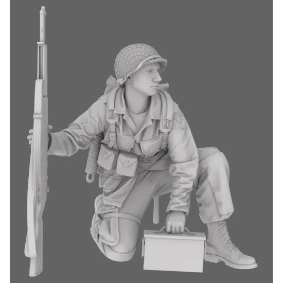 Black Snake St-17-16 1/16 Assist Gunner 101st Airborne Ww2 D-day Resin Figure Kit