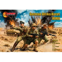Mars Figures 32056 1/32 German Afrika Korps Wwii 15 Figures 8 Poses