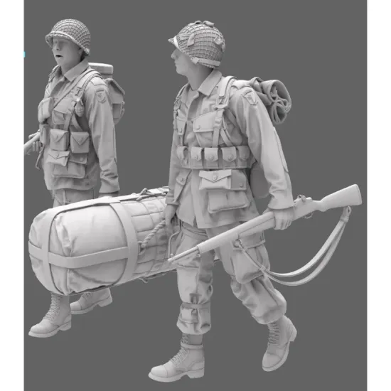 Black Snake St-10/11-16 1/16 101st Airborne Soldiers 2 Figures Ww2 D-day Resin Figure Kit