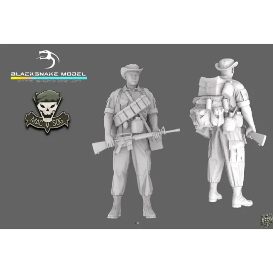 Black Snake Sog-02-16 1/16 Macv Sog Soldier Vietnam War Resin Figure Kit
