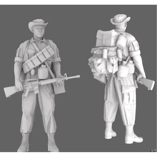 Black Snake Sog-02-16 1/16 Macv Sog Soldier Vietnam War Resin Figure Kit