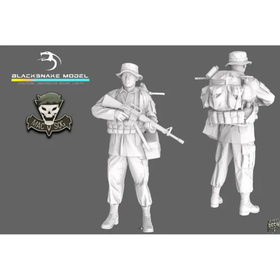 Black Snake Sog-03-16 1/16 Macv Sog Soldier Vietnam War Resin Figure Kit