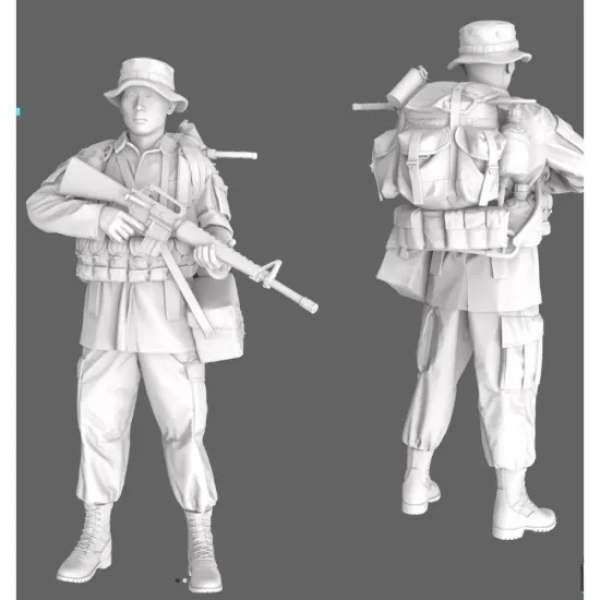 Black Snake Sog-03-16 1/16 Macv Sog Soldier Vietnam War Resin Figure Kit