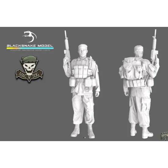 Black Snake Sog-04-16 1/16 Macv Sog Soldier Vietnam War Resin Figure Kit