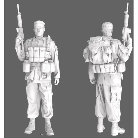 Black Snake Sog-04-16 1/16 Macv Sog Soldier Vietnam War Resin Figure Kit