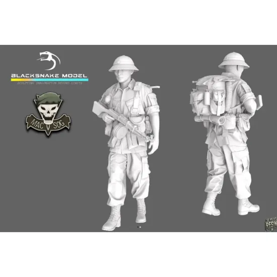 Black Snake Sog-07-16 1/16 Macv Sog Soldier Vietnam War Resin Figure Kit
