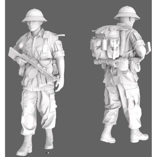 Black Snake Sog-07-16 1/16 Macv Sog Soldier Vietnam War Resin Figure Kit