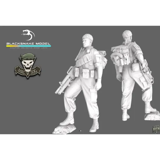 Black Snake Sog-08-16 1/16 Macv Sog Soldier Vietnam War Resin Figure Kit