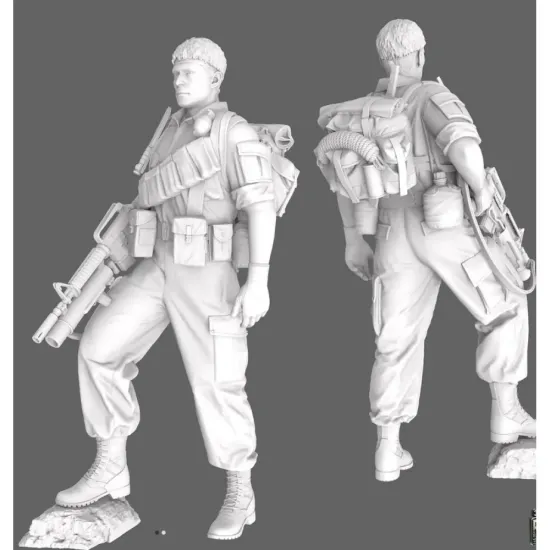 Black Snake Sog-08-16 1/16 Macv Sog Soldier Vietnam War Resin Figure Kit