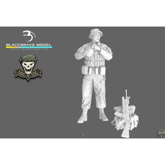 Black Snake Sog-10-16 1/16 Macv Sog Soldier Vietnam War Resin Figure Kit