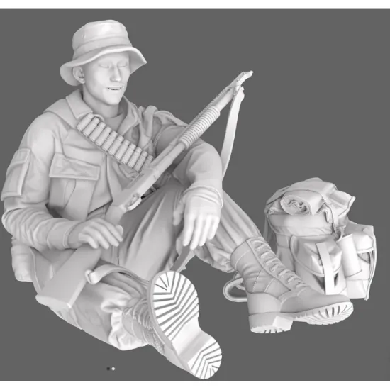 Black Snake Sog-12-16 1/16 Macv Sog Soldier Vietnam War Resin Figure Kit