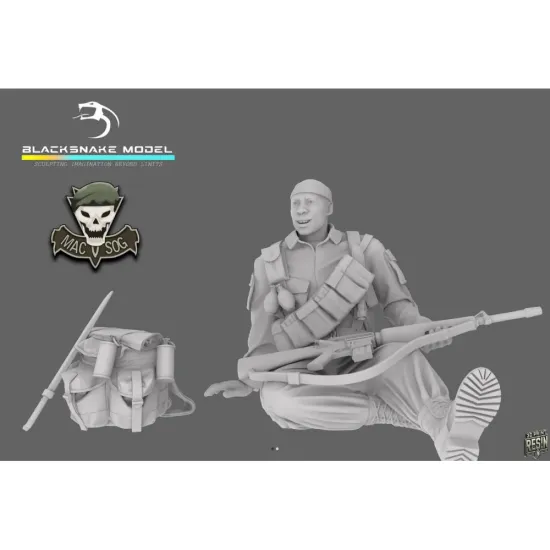 Black Snake Sog-14-16 1/16 Macv Sog Soldier Vietnam War Resin Figure Kit