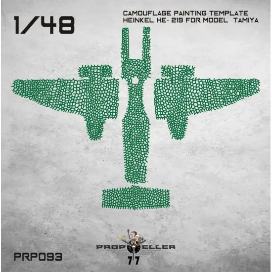 77propeller Prp093 1/48 Camouflage Painting Template Heinkel He- 219 For Model Tamiya