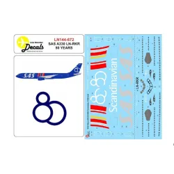 Lima November Decals 144-672 1/144 Sas Airbus A330 Ln-rkr In The New 80 Year Scheme