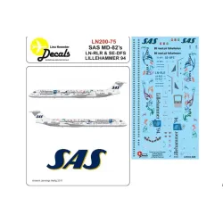 Lima November Decals 200-75 1/200 Sas Md-82 In The Lillehammer Olympic 1994 Colors