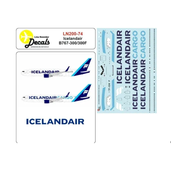 Lima November Decals 200-74 1/200 Icelandair B767-300/300f Tf-isp And Tf-isw