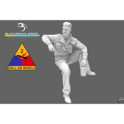 Black Snake Crew-01-16 1/16 Usa Tank Crew Ww2 Resin Figure Kit