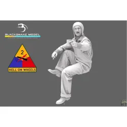 Black Snake Crew-02-16 1/16 Usa Tank Crew Ww2 Resin Figure Kit