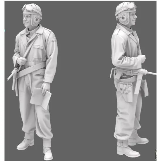 Black Snake Crew-03-16 1/16 Usa Tank Crew Ww2 Resin Figure Kit