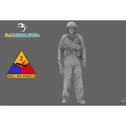 Black Snake 2nd-06-16 1/16 2nd Armored Infantry Soldier Ww2 Resin Figure Kit