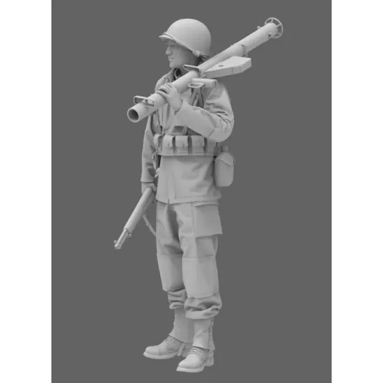 Black Snake 2nd-07-16 1/16 2nd Armored Infantry Soldier Ww2 Resin Figure Kit