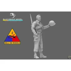 Black Snake 2nd-08-16 1/16 2nd Armored Infantry Sniper Ww2 Resin Figure Kit