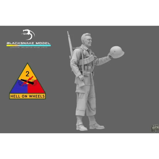 Black Snake 2nd-08-16 1/16 2nd Armored Infantry Sniper Ww2 Resin Figure Kit