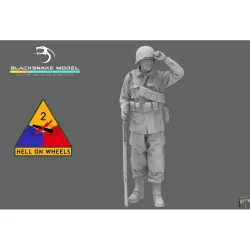 Black Snake 2nd-09-16 1/16 2nd Armored Infantry Soldier Ww2 Resin Figure Kit