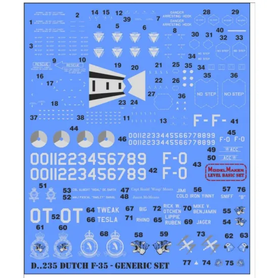 Model Maker D32235 1/32 Decal For Dutch F-35a - Generic Set
