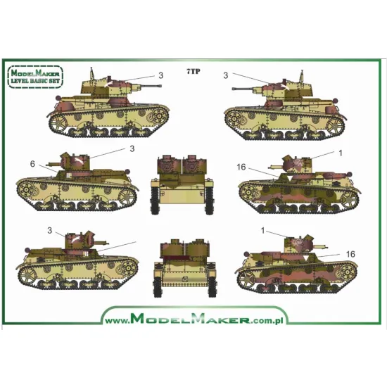 Model Maker D35015 1/35 Decal For Polish Tanks Markings 1920 - 1939
