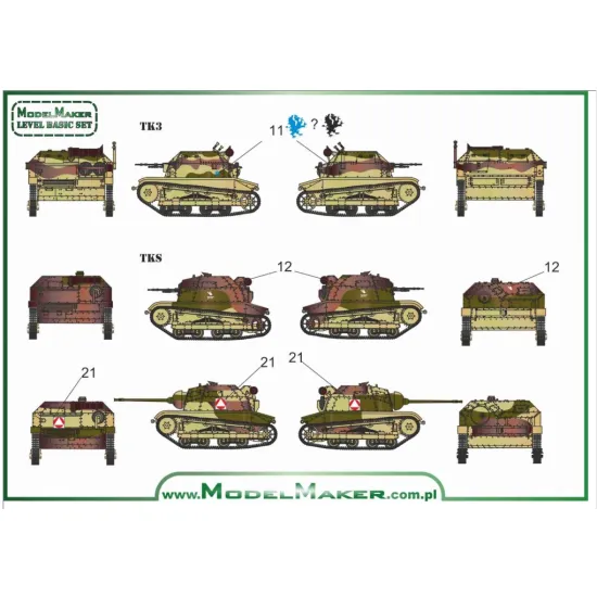 Model Maker D35015 1/35 Decal For Polish Tanks Markings 1920 - 1939