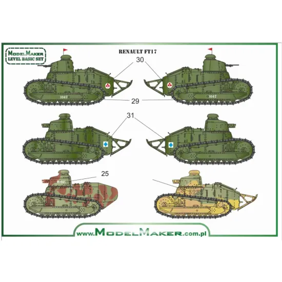 Model Maker D35015 1/35 Decal For Polish Tanks Markings 1920 - 1939