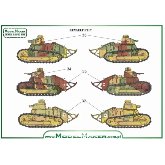 Model Maker D35015 1/35 Decal For Polish Tanks Markings 1920 - 1939