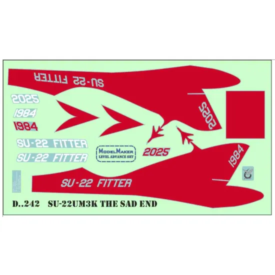 Model Maker D48242 1/48 Decal For Su-22 In Polish Service - The Sad End Su-22um3k 308