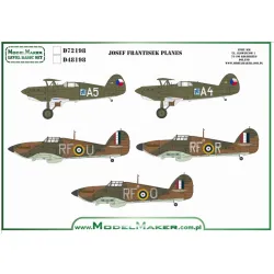 Model Maker D72198 1/72 Decal For Frantisek Planes