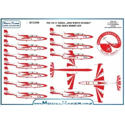 Model Maker D72200 1/72 Decal For Pzl Ts-11 Iskra Red White Sparks
