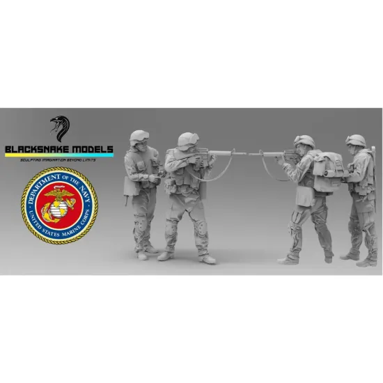 Black Snake Usmc-01-02-16 1/16 Us Marines Operation Iraqi Freedom 2 Figures In Kit