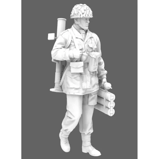 Black Snake Devil-03-16 1/16 Commando Red Devils Bren Gunner Resin Figure Kit