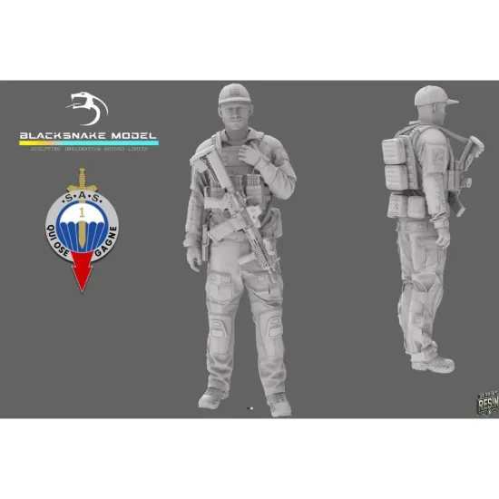 Black Snake Sas-01-16 1/16 1er Rpima French Sas Resin Figure Kit