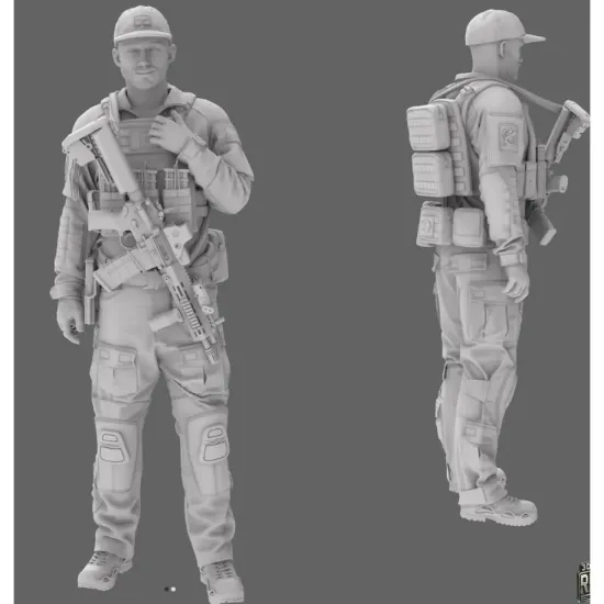 Black Snake Sas-01-16 1/16 1er Rpima French Sas Resin Figure Kit