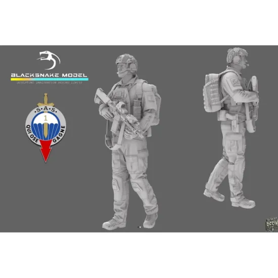 Black Snake Sas-02-16 1/16 1er Rpima French Sas Resin Figure Kit